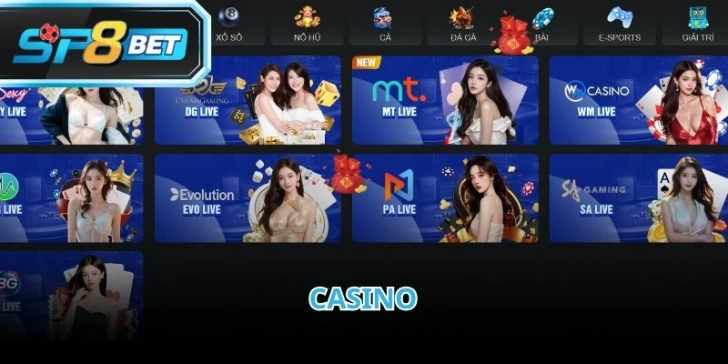 Casino trực tuyến là điểm nhấn quan trọng khi giới thiệu SP8BET