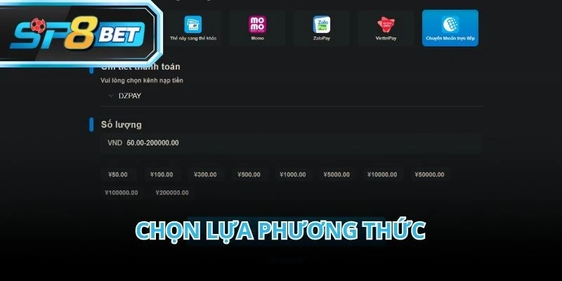 Rút tiền SP8BET thông qua nhiều phương thức đa dạng cho hội viên